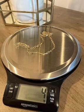 Gold Link Chain Necklace Sterling Silver Gold Plated